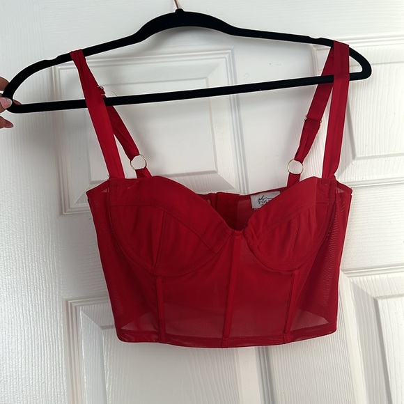 Oh Polly red corset cropped - Picture 2 of 6